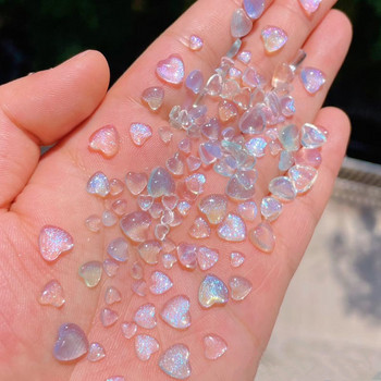 30 бр./кутия Kawaii Glitter Powder Heart Nail Art Decorations 3D Resin Rhinestones Charms Cartoon Crystal Accessories Маникюр Направи си сам