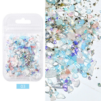 Dobu sirds pērļu nagu graduēta krāsu uzlīme Pērļu dekorēšana DIY nagu amatniecība Aksesuāri Šarms nagu mākslas rotaslietas