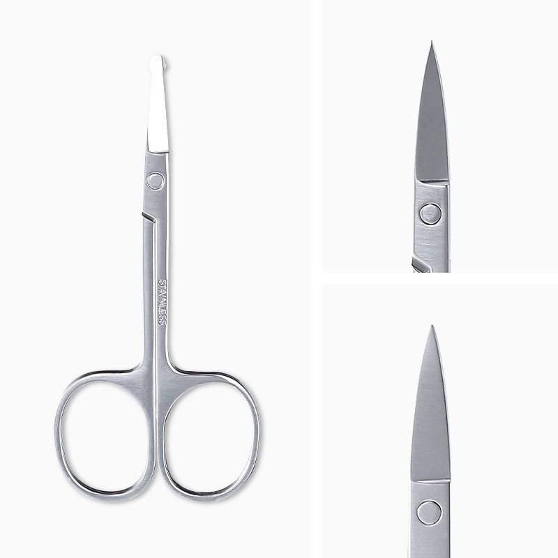 Nerūsējošā tērauda izliekts uzgalis Plāns asmens kutikulas Šķēres Nagu grieznes Trimmeris Dead Skin Remover Manikīrs Instrumenti Uzacu Toos