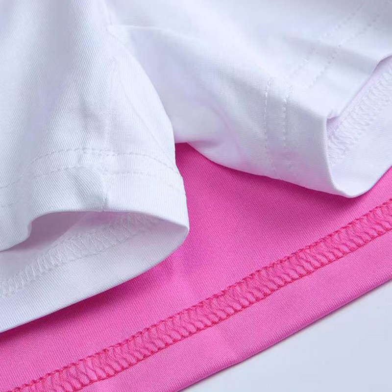 Gyerek lányok miniszoknya Egyszínű sportos szoknya rövidnadrággal, magas derékkal, húzózsinórral redőzött sportszoknya tenisz edzéshez