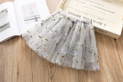 Virághímzés Gyerekszoknyák lányoknak Pettiszoknya Gyerek Hálós szoknya Princess Baba szoknyák Tavaszi és nyári