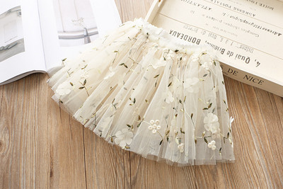 Virághímzés Gyerekszoknyák lányoknak Pettiszoknya Gyerek Hálós szoknya Princess Baba szoknyák Tavaszi és nyári