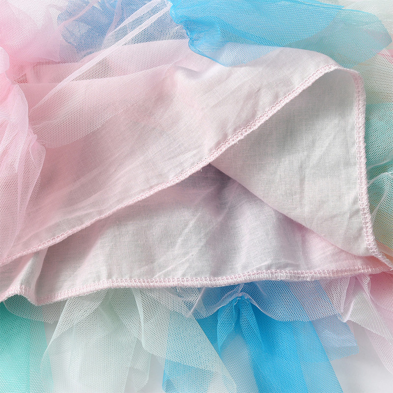 DXTON 2024 Meiteņu mini svārki Krāsaini slāņaini kūku svārki Meiteņu svārki Tills Neregulāri Toddler Kāzu dzimšanas dienas ballīte Bērnu Kostīmi