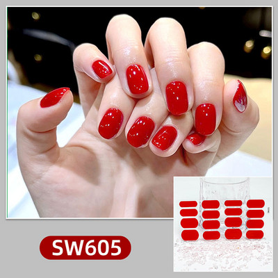 Barkácsolás sütésmentes körömmatricák Hosszan tartó egyszínű, friss virágok nyáron körömcsíkok Patch Slider teljes fedő matrica