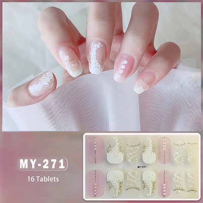 Barkácsolás sütésmentes körömmatricák Hosszan tartó egyszínű, friss virágok nyáron körömcsíkok Patch Slider teljes fedő matrica