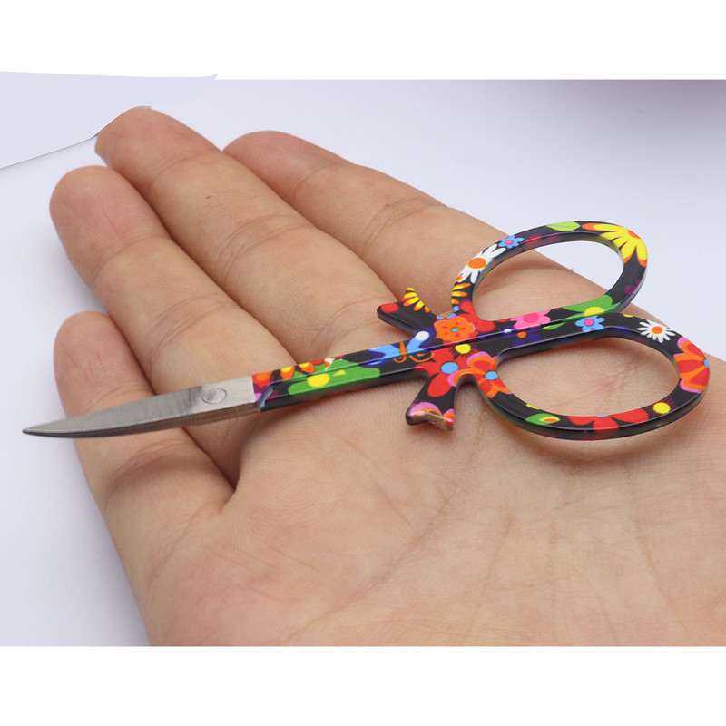 EasyNail 1vnt New Wing Flower Sharp Scissors Professional Kutikulė Manikiūras Pedikiūras Nagai Antakių žirklės