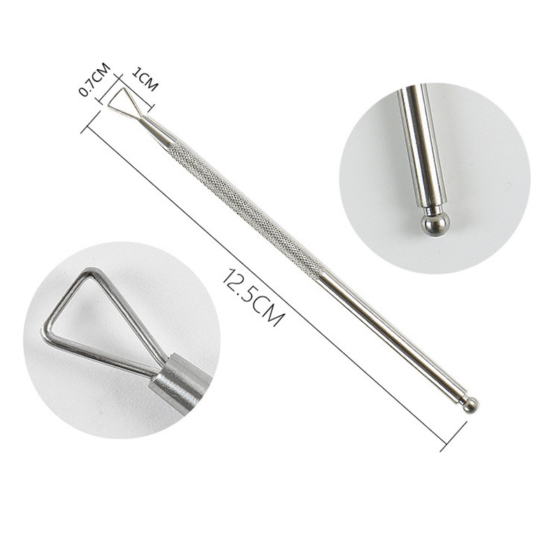 1kom dvostruki gurač zanoktica od nehrđajućeg čelika Sredstvo za guranje mrtve kože za pedikuru manikuru Nail Art Čistač za njegu