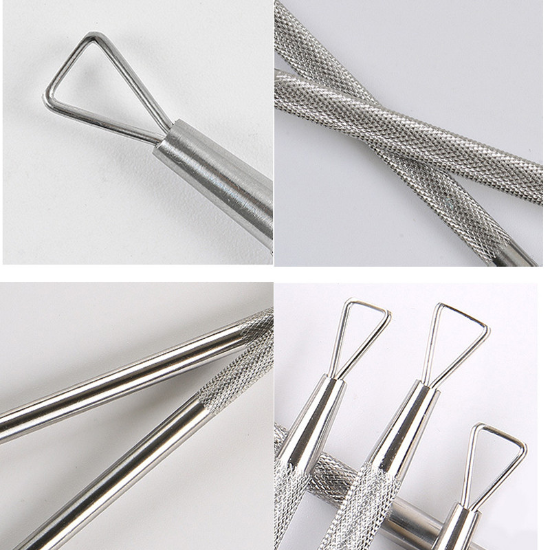 1kom dvostruki gurač zanoktica od nehrđajućeg čelika Sredstvo za guranje mrtve kože za pedikuru manikuru Nail Art Čistač za njegu