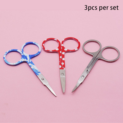 EasyNail 3gab komplekts Spoguļvirsma Straight Curve Head Professional Kutikula Manikīrs Pedikīrs Nagi Šķēres uzacis Deguns Mati