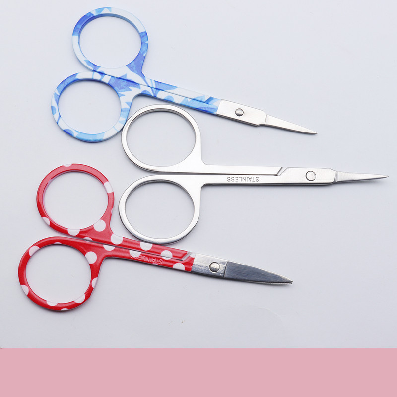 EasyNail 3gab komplekts Spoguļvirsma Straight Curve Head Professional Kutikula Manikīrs Pedikīrs Nagi Šķēres uzacis Deguns Mati