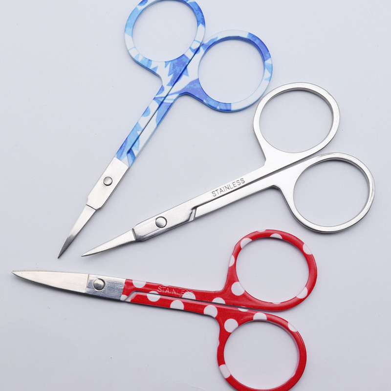 EasyNail 3gab komplekts Spoguļvirsma Straight Curve Head Professional Kutikula Manikīrs Pedikīrs Nagi Šķēres uzacis Deguns Mati