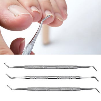 Ingrown Toe Nail Lifter File Double Ended Paronychia Pedicure Εργαλείο καθαρισμού βρωμιάς νυχιών ποδιών Εργαλείο καθαρισμού μανικιούρ πεντικιούρ Νυχιών ποδιών Καθαρισμός