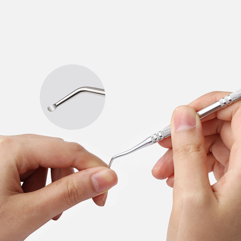 Įaugusių kojų pirštų nagų pakėlimo dildė dviguba paronichijos pedikiūro priemonė pėdų nagų nešvarumų valymo priemonė Manikiūras pedikiūras kojų nagus valyti