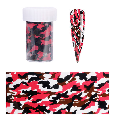 1 rola Kamuflažne Leopard folije za prijenos noktiju Zvjezdano nebo Naljepnice Naljepnice za manikuru Puni omoti Ukrasi za nokte 4*100 cm