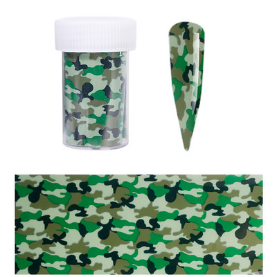 1 rola Kamuflažne Leopard folije za prijenos noktiju Zvjezdano nebo Naljepnice Naljepnice za manikuru Puni omoti Ukrasi za nokte 4*100 cm