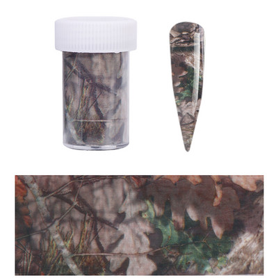 1 rola Kamuflažne Leopard folije za prijenos noktiju Zvjezdano nebo Naljepnice Naljepnice za manikuru Puni omoti Ukrasi za nokte 4*100 cm