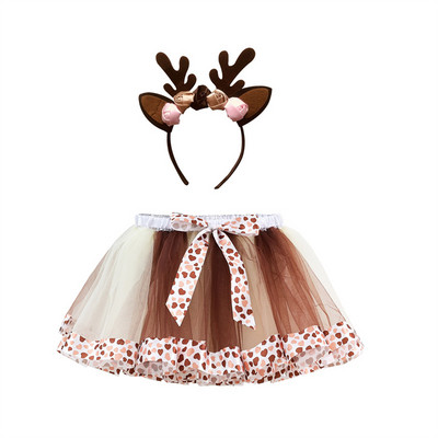 Božićne jelenske tutu suknje Dječje baletne podsuknje od tila s mašnom za kosu Dječji kostimi za rođendansku zabavu Suknje Cosplay set
