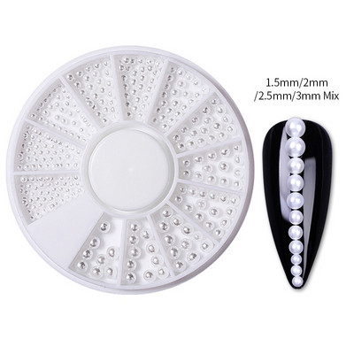 Jauktas krāsas Mirdzoši nagi Rhinestone plakana muguras kristāla dārgakmeņi Neregulāras juvelierizstrādājumu krelles Manikīrs 3D nagu mākslas apdares aksesuāri