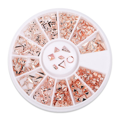 Jauktas krāsas Mirdzoši nagi Rhinestone plakana muguras kristāla dārgakmeņi Neregulāras juvelierizstrādājumu krelles Manikīrs 3D nagu mākslas apdares aksesuāri