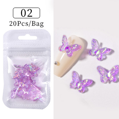 Nail Art Rhinestones Resin Heart Moon Ukrasi za nokte Ravna poleđina Sedefasto bijelo mješovite veličine 3D kamenčići Pribor za manikuru