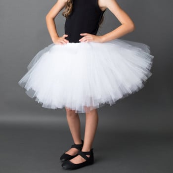 Κορίτσια Χνουδωτά Λευκή Φούστα Τούτου Παιδική Χειροποίητη Φούστα Χορού Μπαλέτου Πέτις Φούστες Φούστες Tutus Παιδικές Φούστες για πάρτι γενεθλίων