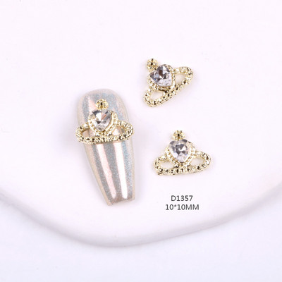 10 kom/lot Ravni medvjeđi nokti Šarm Rhinestones Srebrni/zlatni dodaci za nokte Profesionalni šarm Cirkonijski dijamanti Luksuzni dijelovi DIY