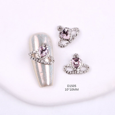 10 kom/lot Ravni medvjeđi nokti Šarm Rhinestones Srebrni/zlatni dodaci za nokte Profesionalni šarm Cirkonijski dijamanti Luksuzni dijelovi DIY