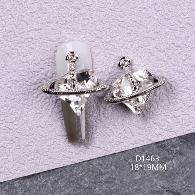 10 kom/lot Ravni medvjeđi nokti Šarm Rhinestones Srebrni/zlatni dodaci za nokte Profesionalni šarm Cirkonijski dijamanti Luksuzni dijelovi DIY