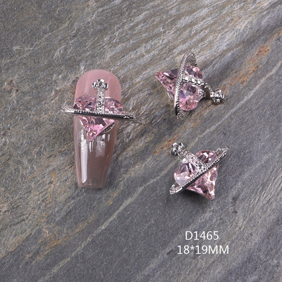 10 kom/lot Ravni medvjeđi nokti Šarm Rhinestones Srebrni/zlatni dodaci za nokte Profesionalni šarm Cirkonijski dijamanti Luksuzni dijelovi DIY