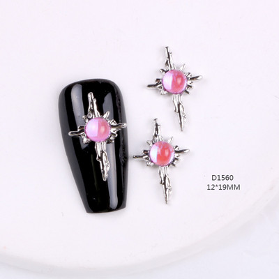 10 kom/lot Ravni medvjeđi nokti Šarm Rhinestones Srebrni/zlatni dodaci za nokte Profesionalni šarm Cirkonijski dijamanti Luksuzni dijelovi DIY