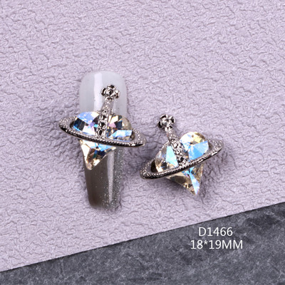 10 kom/lot Ravni medvjeđi nokti Šarm Rhinestones Srebrni/zlatni dodaci za nokte Profesionalni šarm Cirkonijski dijamanti Luksuzni dijelovi DIY