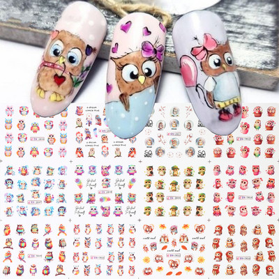 12 gab. Nagu uzlīmju komplekts Summer Water Decal Nail Art Tintes Ziedi Lapas Grafiti slīdnis nagu dekorēšanai Foils Tetovējums