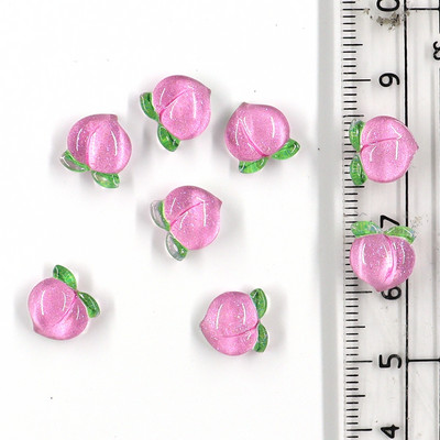 50Gb Summer Kawaii 9mm Resin Mini Cherry Fruit Cabochon Ornament Juvelierizstrādājumu piekariņi Nail Art Decoration Flatback manikīra daļas