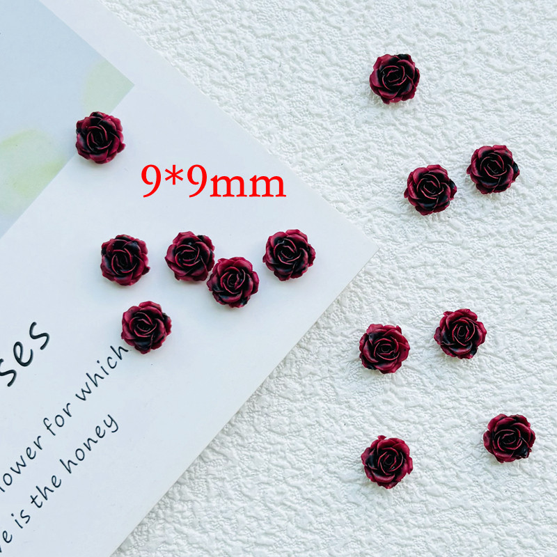 50 komada New Kawaii Crtić crvena ruža Cvijet Smola Ravna poleđina Crtani spomenar DIY Ukrasi Mašna Dekor Dodaci Rukotvorine