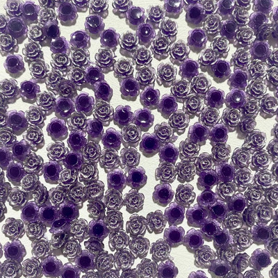 50 Vnt. 8 mm Retro 3D akrilo rožių gėlių nagų dailės žavesiai blizgantys gradientai kamelija nagams dekoruoti manikiūro dekoro priedai