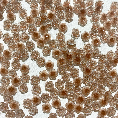 50 Vnt. 8 mm Retro 3D akrilo rožių gėlių nagų dailės žavesiai blizgantys gradientai kamelija nagams dekoruoti manikiūro dekoro priedai