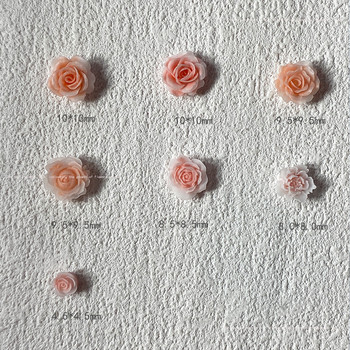 20 бр Kawaii Mix Flower Nail Art Charms Японски елегантни розови рози Божури Декорация за нокти Направи си сам Аксесоари от акрилни кристали