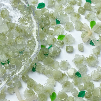 20 komada Kawaii Mix Flower Nail Art Charms Japanske elegantne ružičaste ruže Božuri Ukrasi za nokte DIY Dodaci od akrilnih kamenčića