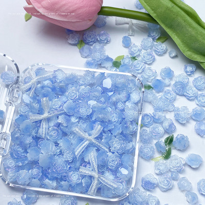 20 komada Kawaii Mix Flower Nail Art Charms Japanske elegantne ružičaste ruže Božuri Ukrasi za nokte DIY Dodaci od akrilnih kamenčića