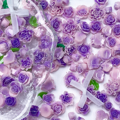 20 komada Kawaii Mix Flower Nail Art Charms Japanske elegantne ružičaste ruže Božuri Ukrasi za nokte DIY Dodaci od akrilnih kamenčića