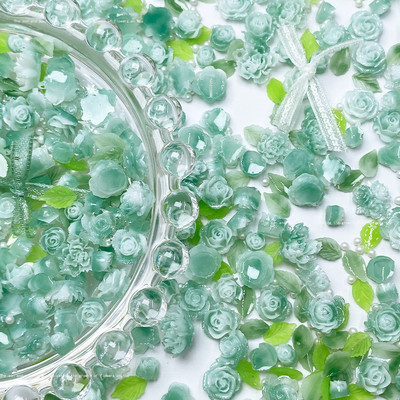 20 komada Kawaii Mix Flower Nail Art Charms Japanske elegantne ružičaste ruže Božuri Ukrasi za nokte DIY Dodaci od akrilnih kamenčića