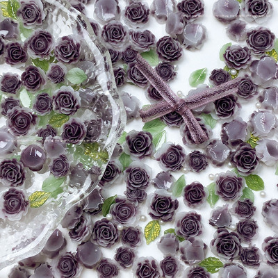 20 komada Kawaii Mix Flower Nail Art Charms Japanske elegantne ružičaste ruže Božuri Ukrasi za nokte DIY Dodaci od akrilnih kamenčića