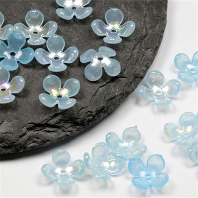 10 buc/lot New Torus 19mm margele de flori acrilice petale conectori de farmec Cercei bricolaj accesorii din rasina pentru bijuterii de par