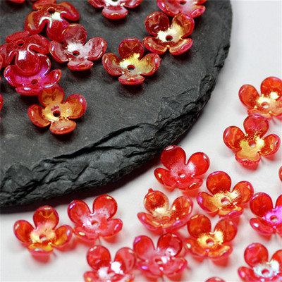 10 buc/lot New Torus 19mm margele de flori acrilice petale conectori de farmec Cercei bricolaj accesorii din rasina pentru bijuterii de par