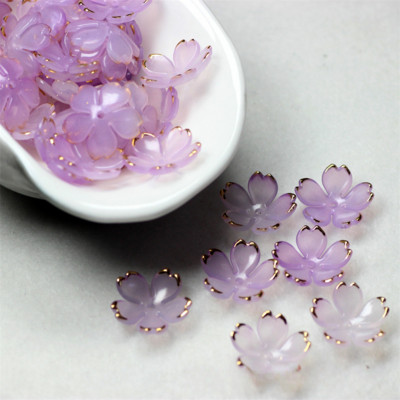 10 buc/lot New Torus 19mm margele de flori acrilice petale conectori de farmec Cercei bricolaj accesorii din rasina pentru bijuterii de par