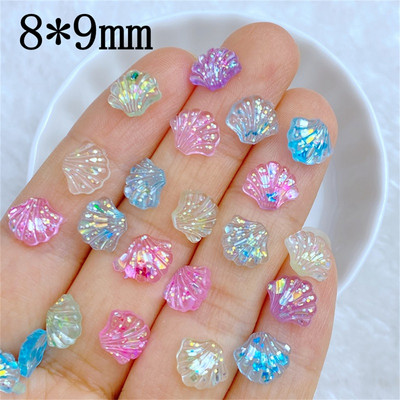 50 de bucăți de rășină pentru unghii Kawaii delicat 3D scoici meduze Nail Art Decoratiuni Frumusețe rafinată pentru unghii Accesorii de farmec pentru unghii