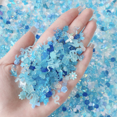 50 τμχ Ρητίνη Nail Charms Kawaii Delicate 3D Shell Jellyfish Nail Art Decorations Exquisite Nail Beauty Nail Art Charm αξεσουάρ