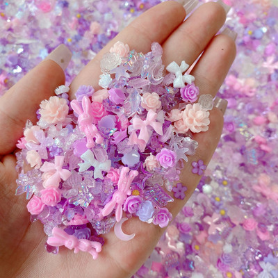 50 τμχ Ρητίνη Nail Charms Kawaii Delicate 3D Shell Jellyfish Nail Art Decorations Exquisite Nail Beauty Nail Art Charm αξεσουάρ