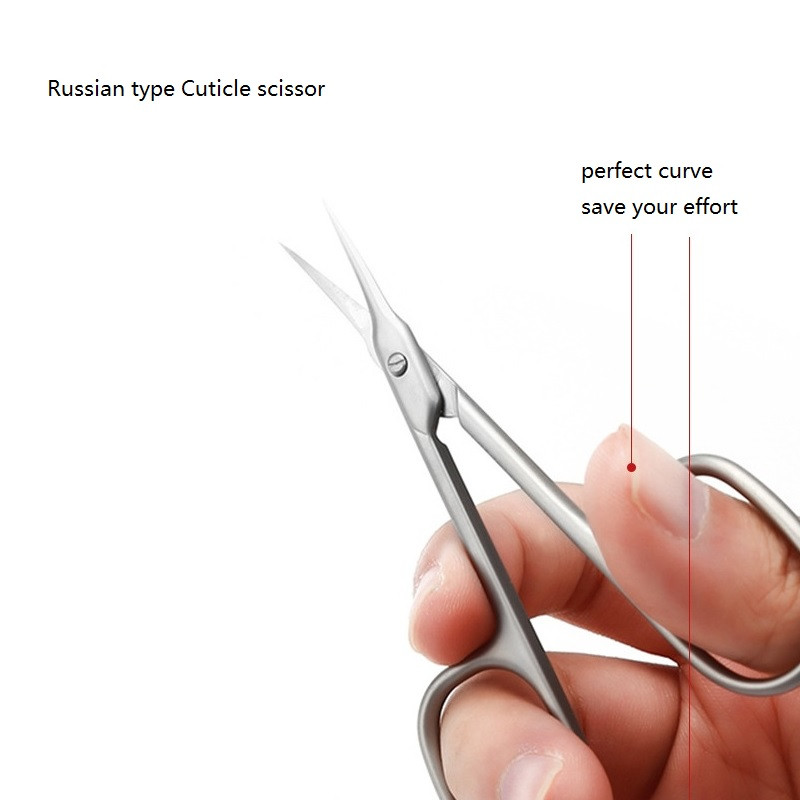 Augstākās kvalitātes krievu manikīra kutikulas šķēres nerūsējošā tērauda nagu šķēres Īpaši plānas asu nagu atmirušās ādas griešanas knaibles