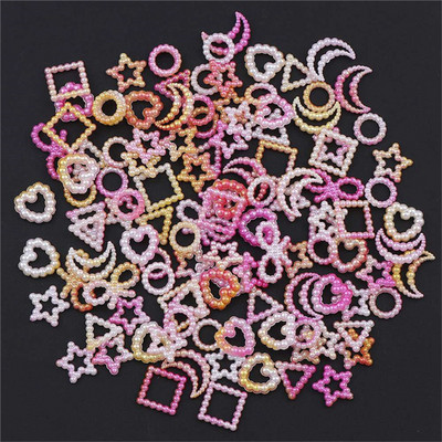 20db Pink Cartoon Doll Nail Art Charms 3D Vegyes Design Ékszerek Körömdíszek Butterfly Bear Nail Kawaii sorozat kiegészítők